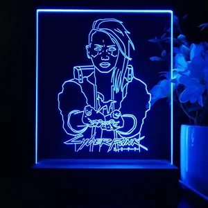 Cyberpunk 2077 Female V LED Desk Light