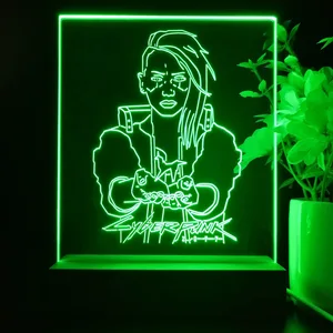 Cyberpunk 2077 Female V LED Desk Light