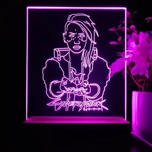 Cyberpunk 2077 Female V LED Desk Light