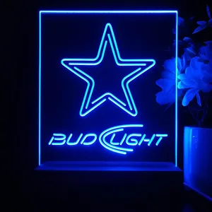 Dallas Cowboys Bud Light 2 LED Desk Light