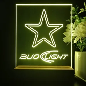 Dallas Cowboys Bud Light 2 LED Desk Light