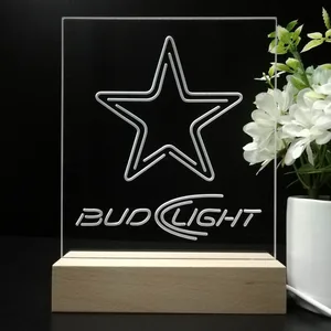 Dallas Cowboys Bud Light 2 LED Desk Light