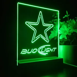 Dallas Cowboys Bud Light 2 LED Desk Light