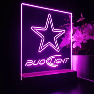 Dallas Cowboys Bud Light 2 LED Desk Light