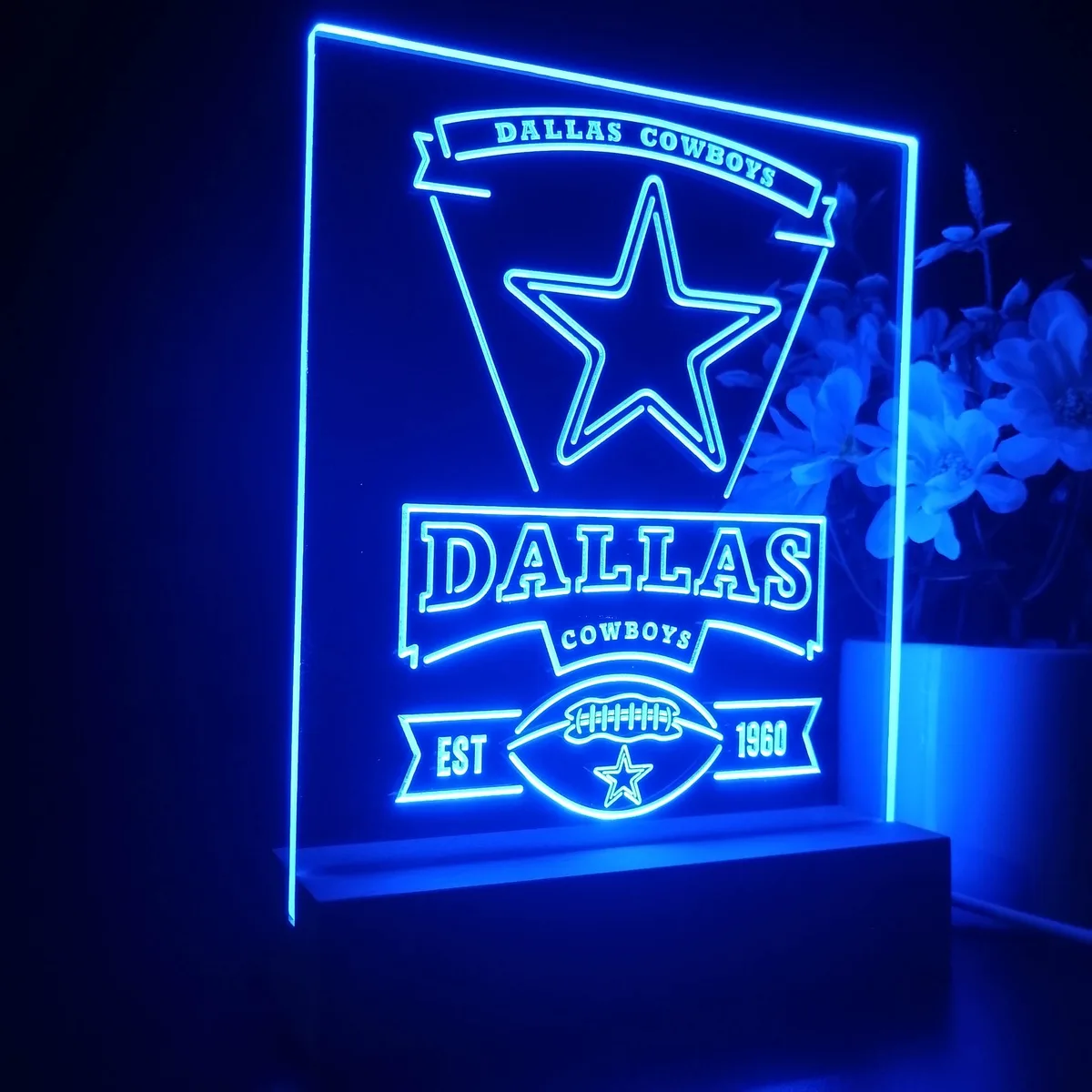 Dallas Cowboys EST 1960 LED Desk Light