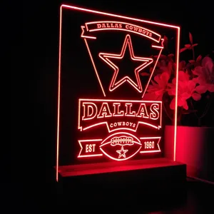 Dallas Cowboys EST 1960 LED Desk Light