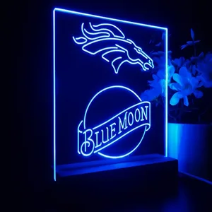 Denver Broncos Blue Moon LED Desk Light