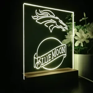 Denver Broncos Blue Moon LED Desk Light