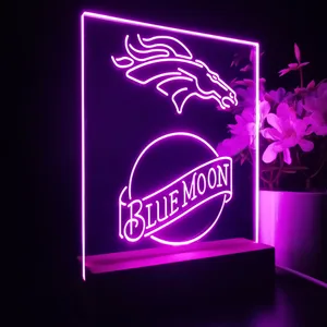 Denver Broncos Blue Moon LED Desk Light