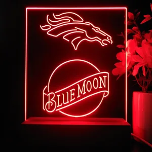 Denver Broncos Blue Moon LED Desk Light