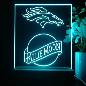 Denver Broncos Blue Moon LED Desk Light