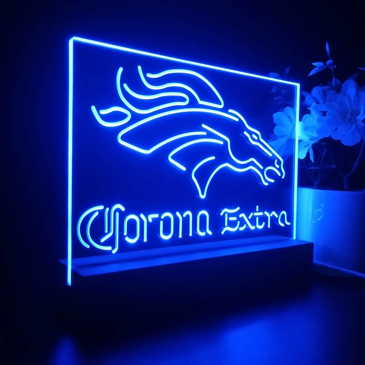 Denver Broncos Corona Extra LED Desk Light