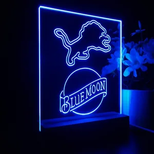 Detroit Lions Blue Moon LED Desk Light