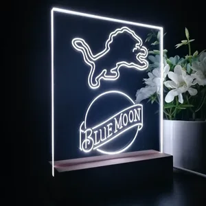 Detroit Lions Blue Moon LED Desk Light