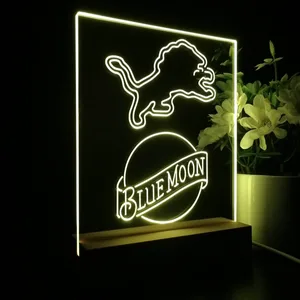 Detroit Lions Blue Moon LED Desk Light