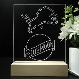 Detroit Lions Blue Moon LED Desk Light