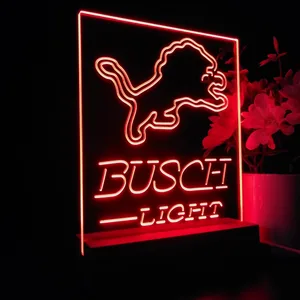 Detroit Lions Busch Light LED Desk Light