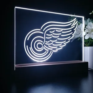 Detroit Red Wings Logo 1 LED Desk Light