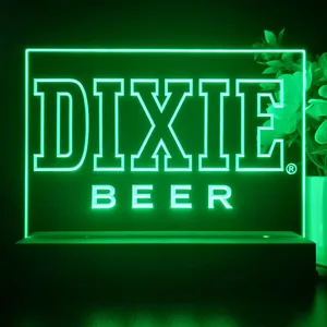 Dixie Beer Banner 1 LED Desk Light