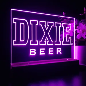 Dixie Beer Banner 1 LED Desk Light