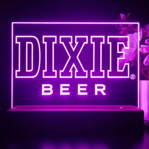 Dixie Beer Banner 1 LED Desk Light