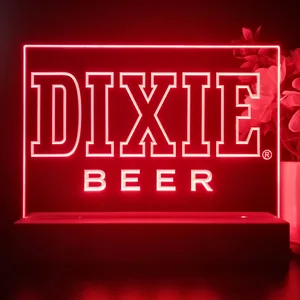 Dixie Beer Banner 1 LED Desk Light
