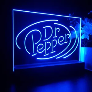 Dr. Pepper Circle Banner LED Desk Light