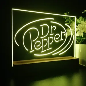 Dr. Pepper Circle Banner LED Desk Light