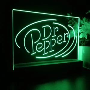Dr. Pepper Circle Banner LED Desk Light