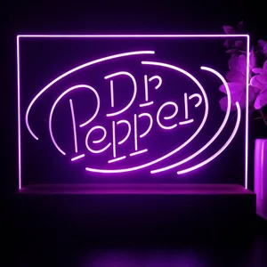 Dr. Pepper Circle Banner LED Desk Light