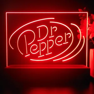 Dr. Pepper Circle Banner LED Desk Light