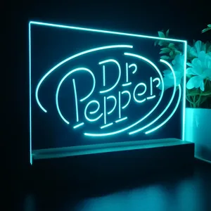 Dr. Pepper Circle Banner LED Desk Light