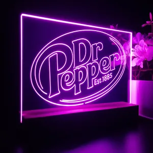 Dr. Pepper Logo LED Desk Light