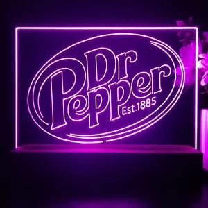 Dr. Pepper Logo LED Desk Light
