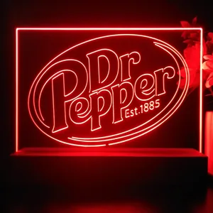 Dr. Pepper Logo LED Desk Light