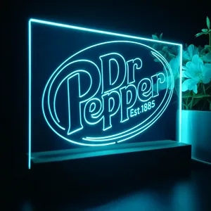 Dr. Pepper Logo LED Desk Light