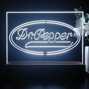Dr. Pepper Plain Logo LED Desk Light