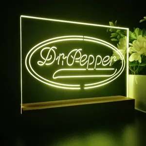 Dr. Pepper Plain Logo LED Desk Light