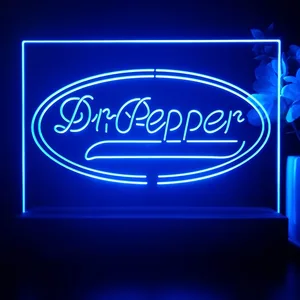 Dr. Pepper Plain Logo LED Desk Light