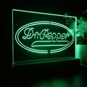 Dr. Pepper Plain Logo LED Desk Light
