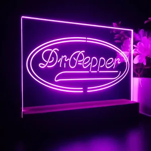 Dr. Pepper Plain Logo LED Desk Light