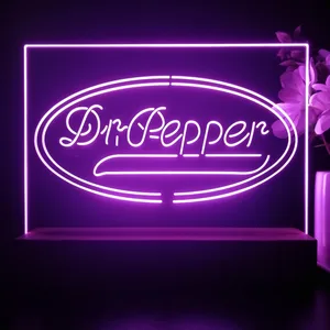 Dr. Pepper Plain Logo LED Desk Light