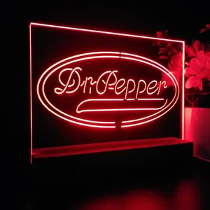 Dr. Pepper Plain Logo LED Desk Light