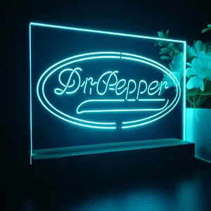 Dr. Pepper Plain Logo LED Desk Light