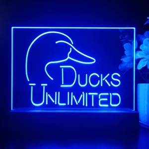 Ducks Unlimited Logo LED Desk Light