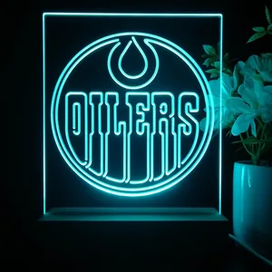 Edmonton Oilers Logo LED Desk Light