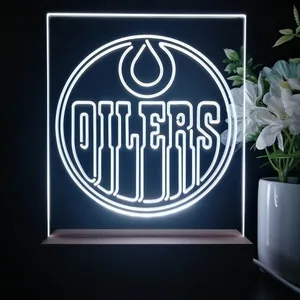 Edmonton Oilers Logo LED Desk Light