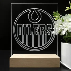 Edmonton Oilers Logo LED Desk Light