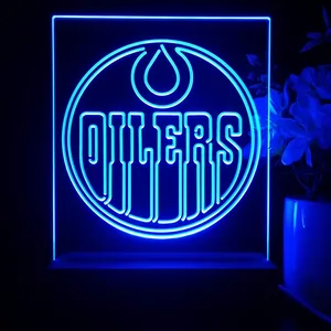 Edmonton Oilers Logo LED Desk Light