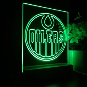 Edmonton Oilers Logo LED Desk Light